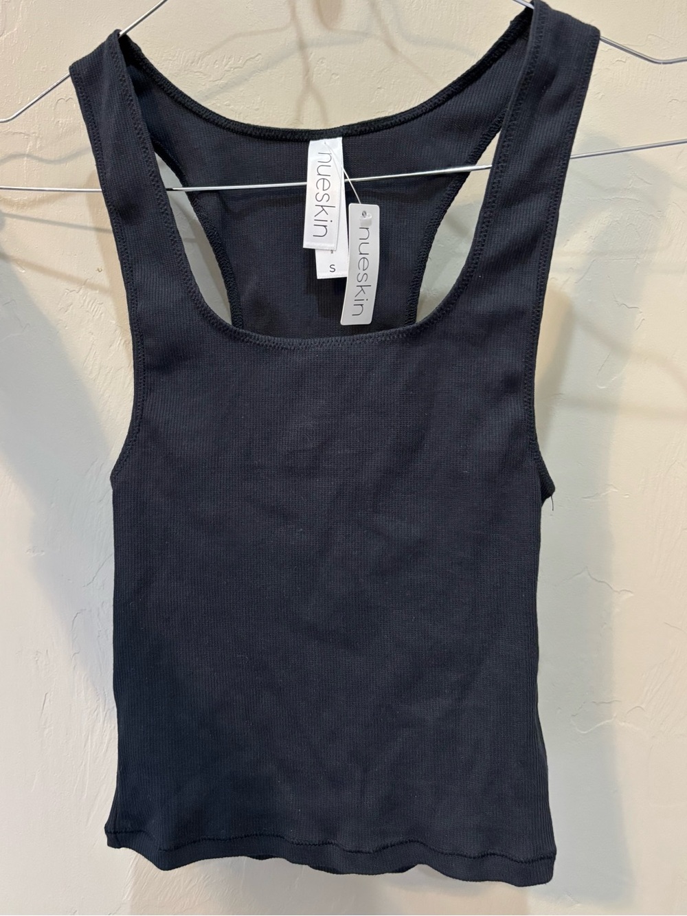 Skin Black Ribbed Crop Tank Top - Women's